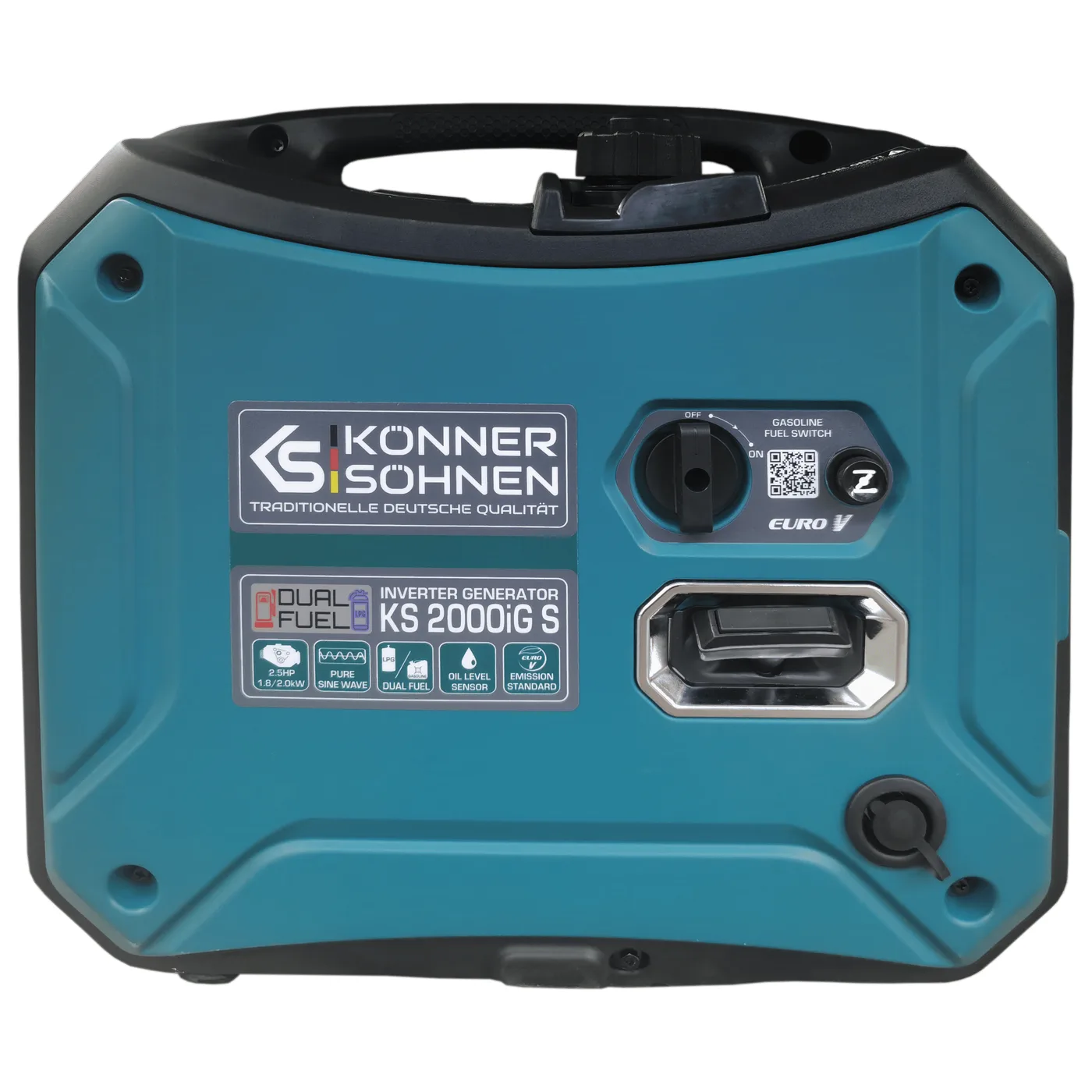 Інверторний генератор Könner & Söhnen KS 2000iG S, 1,8 кВт, газ/бензин, ручний стартер — фото 4
