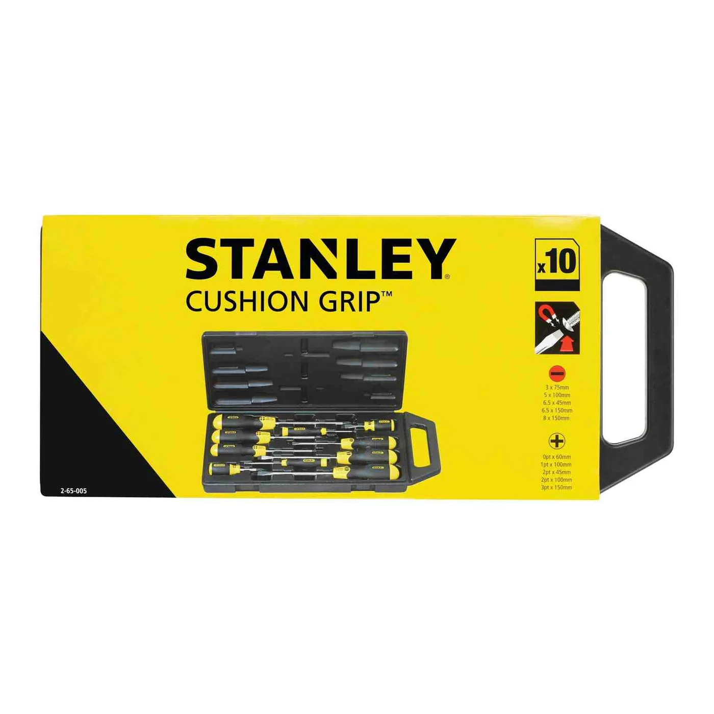 Набір з десяти викруток CushionGrip STANLEY 2-65-005 — фото 3
