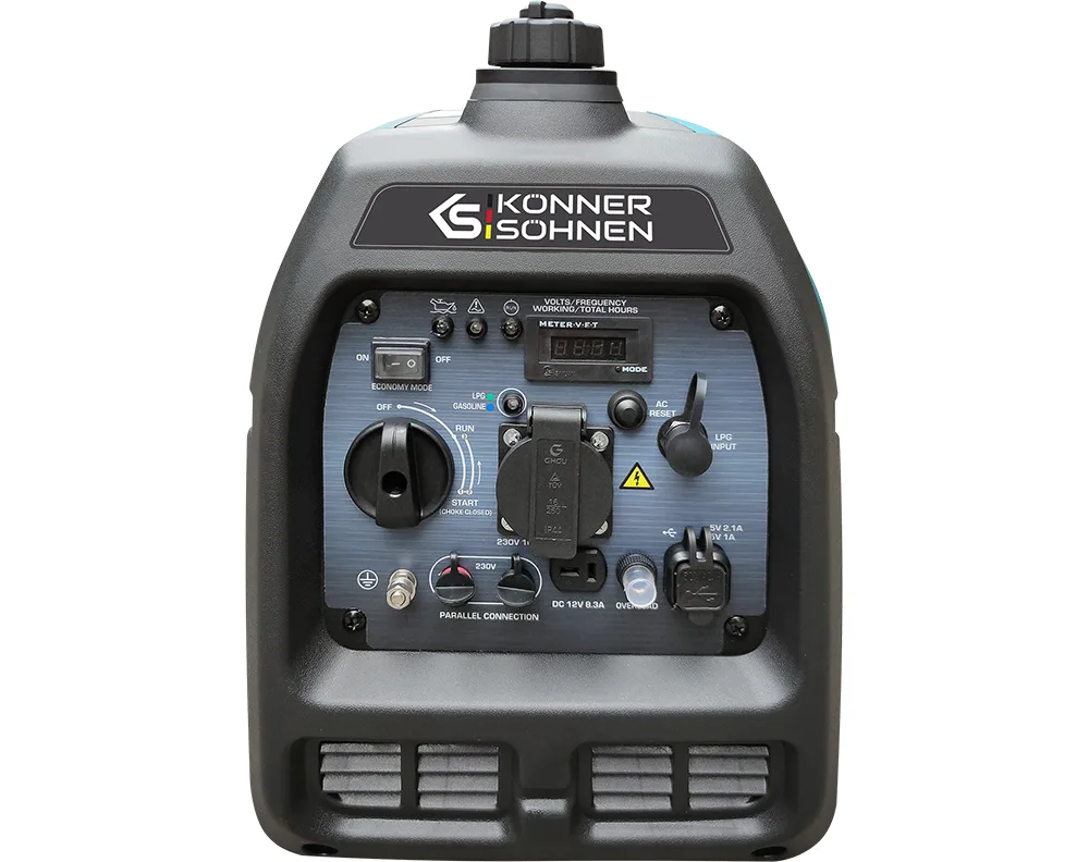 Інверторний генератор Könner & Söhnen KS 2100iG S, 1,8 кВт, газ/бензин, ручний стартер — фото 3