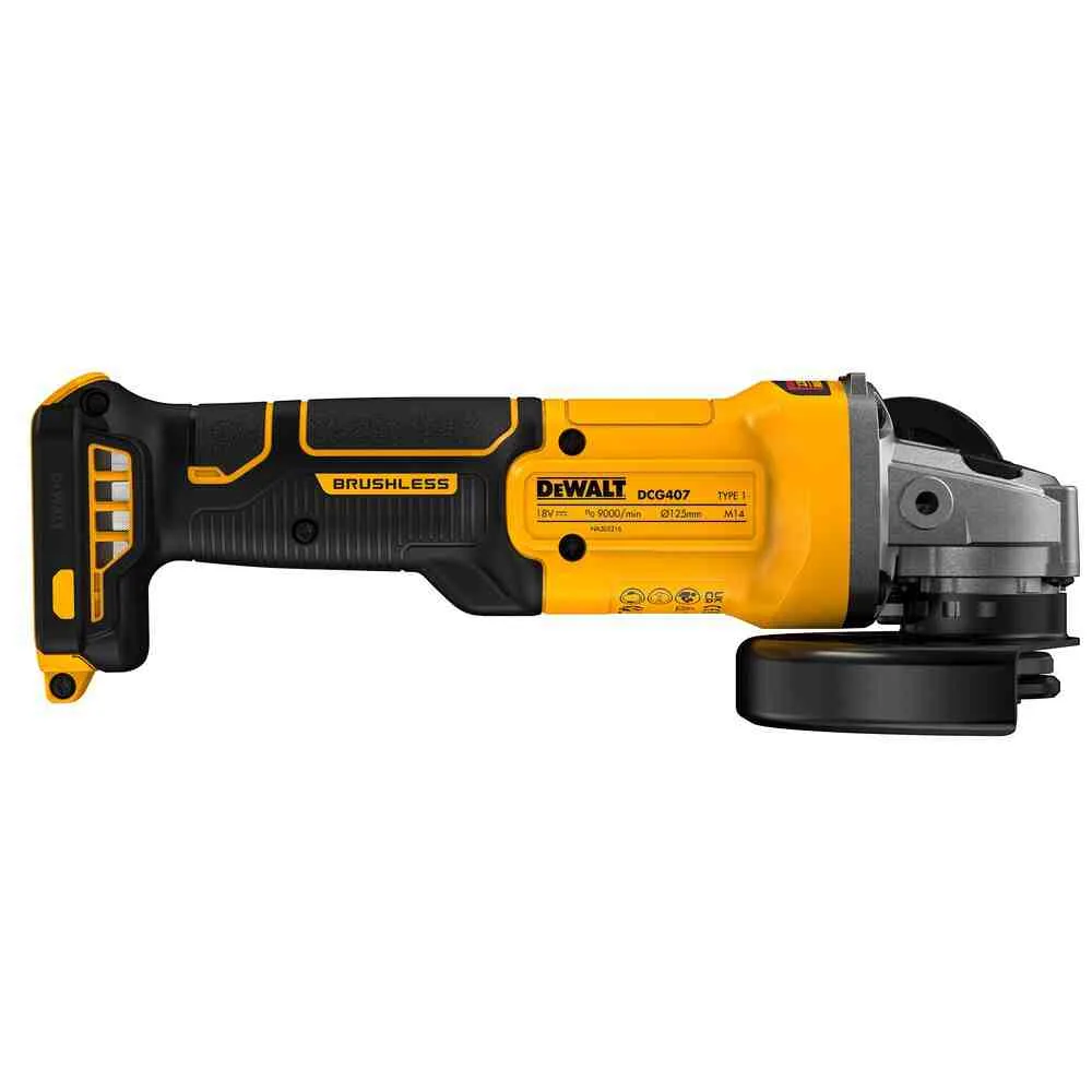 Шліфмашина кутова - болгарка акумуляторна безщіткова DeWALT DCG407NT — фото 2