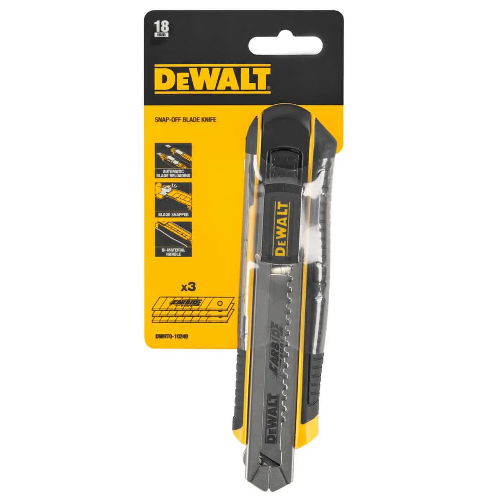 Ніж SLIDER – CARTRIDGE з лезом шириною 18 мм з сегментами, що відламуються DeWALT DWHT0-10249 — фото 3