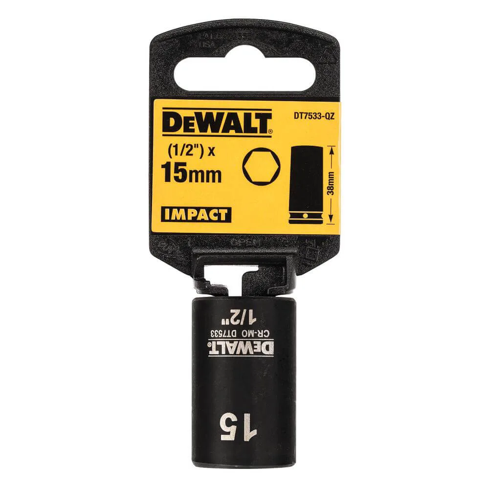 Головка торцева ударна коротка IMPACT DeWALT DT7533 — фото 2