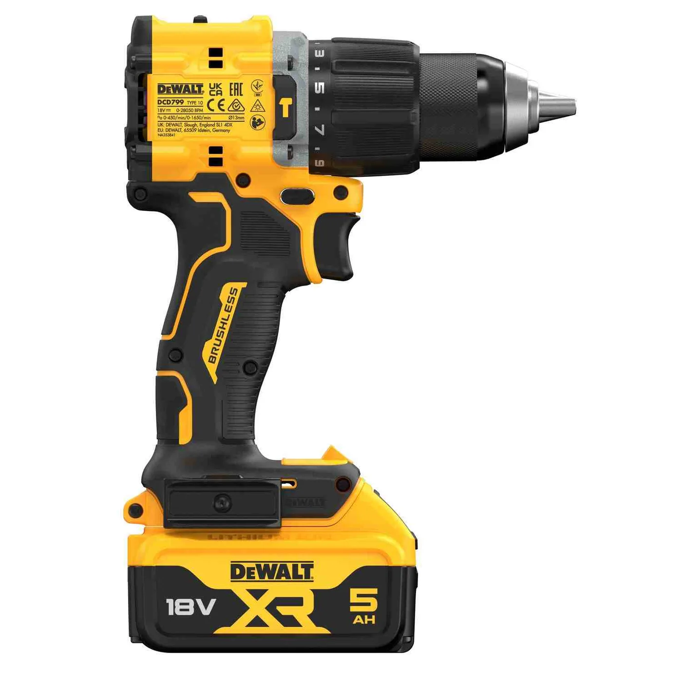 Дриль-шуруповерт акумуляторний безщітковий ударний DeWALT DCD799P2T — фото 5