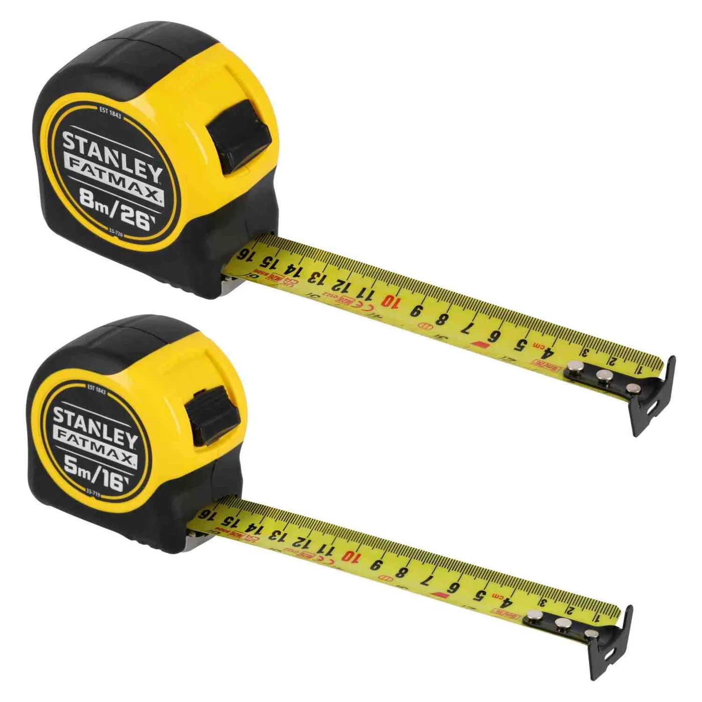 Рулетки вимірювальні FatMax®, 5м/16х25мм + 8/26х25, в хромованому корпусі STANLEY FMHT81745-0 — фото 4