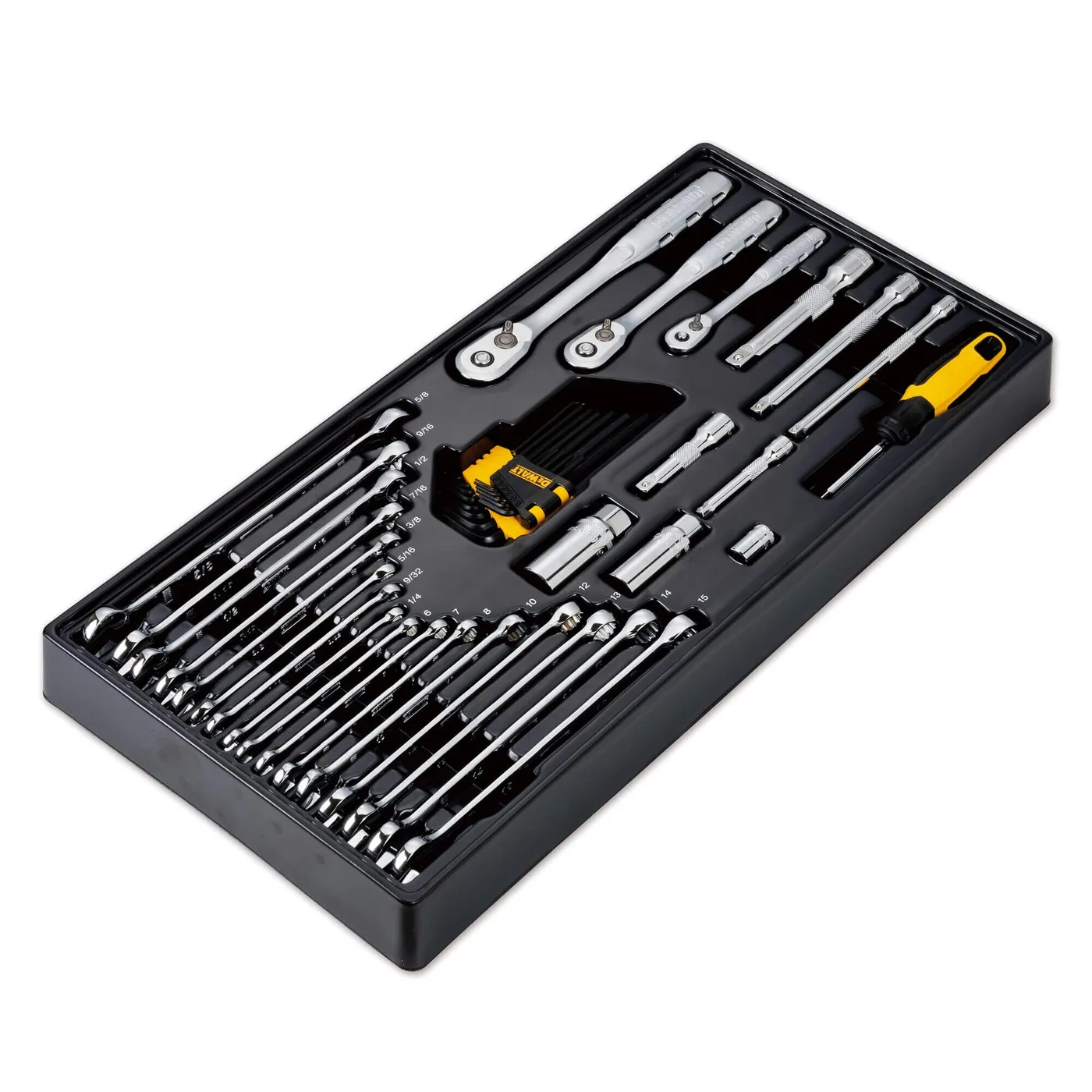 Набір головок, біт, шестигранних ключів 1/4, 3/8, 1/2, 341 предмет DeWALT DWMT45341-1 — фото 2