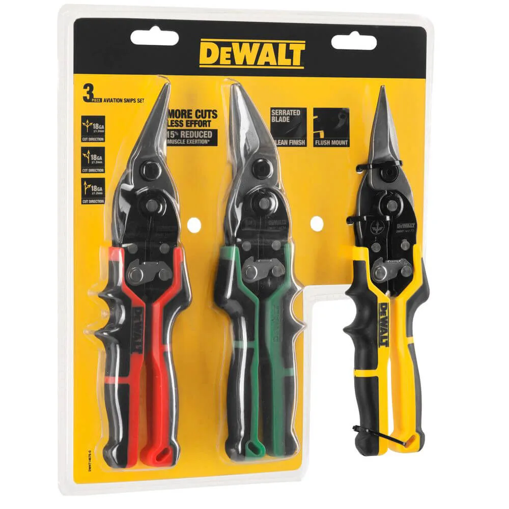 Набір ножиць з металу ERGO Aviation DeWALT DWHT14676-0 — фото 3