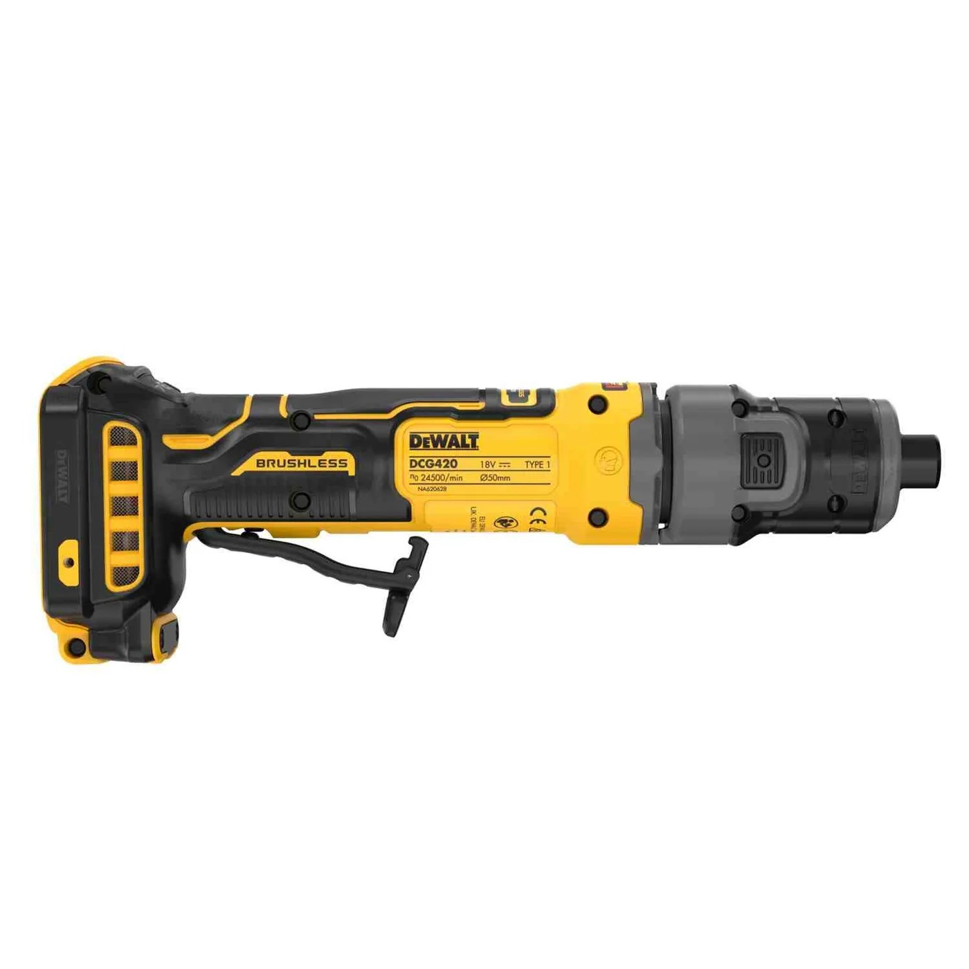Прямошлифовальна машина акумуляторна безщіткова DeWALT DCG420N — фото 4