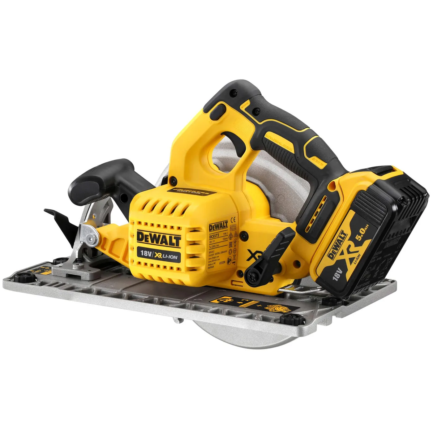 Пилка дискова акумуляторна безщіткова DeWALT DCS572NT — фото 2