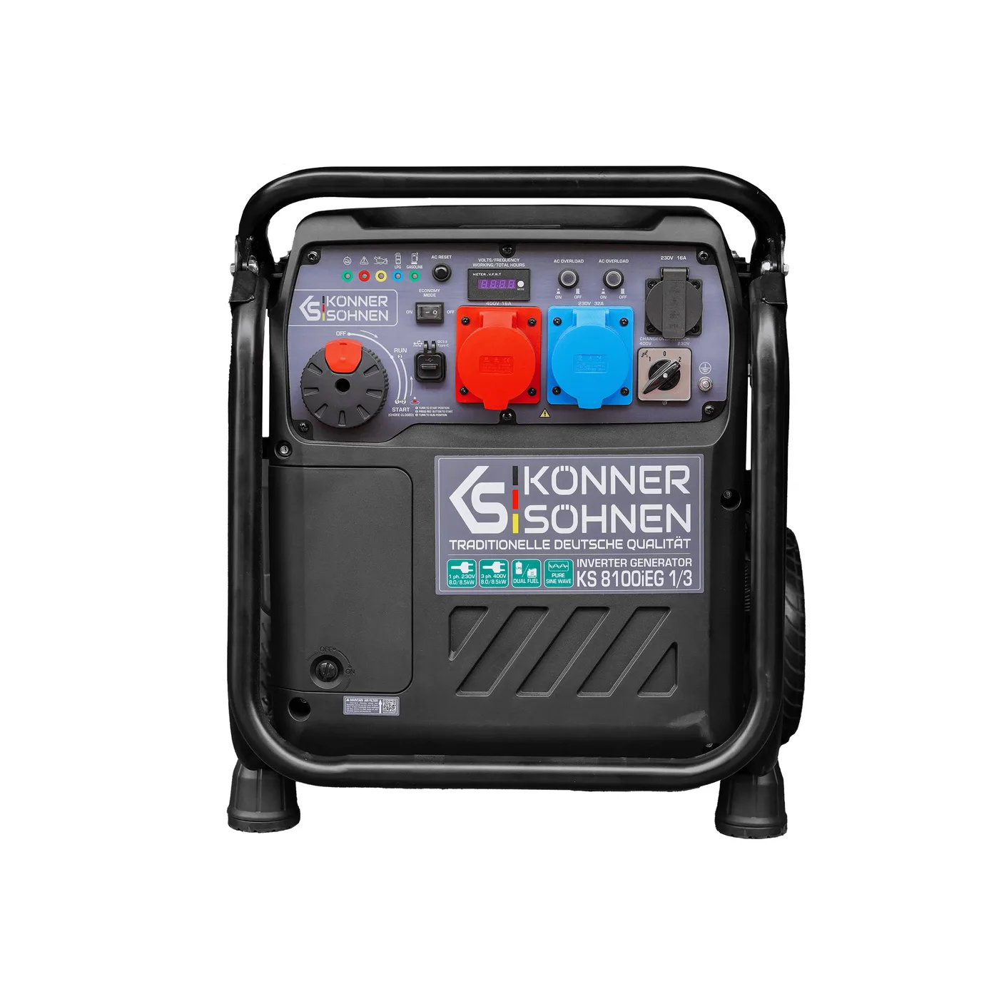 Інверторний генератор Könner & Söhnen KS 8100iEG 1/3, 8,0 кВт, газ/бензин, електростартер — фото 3
