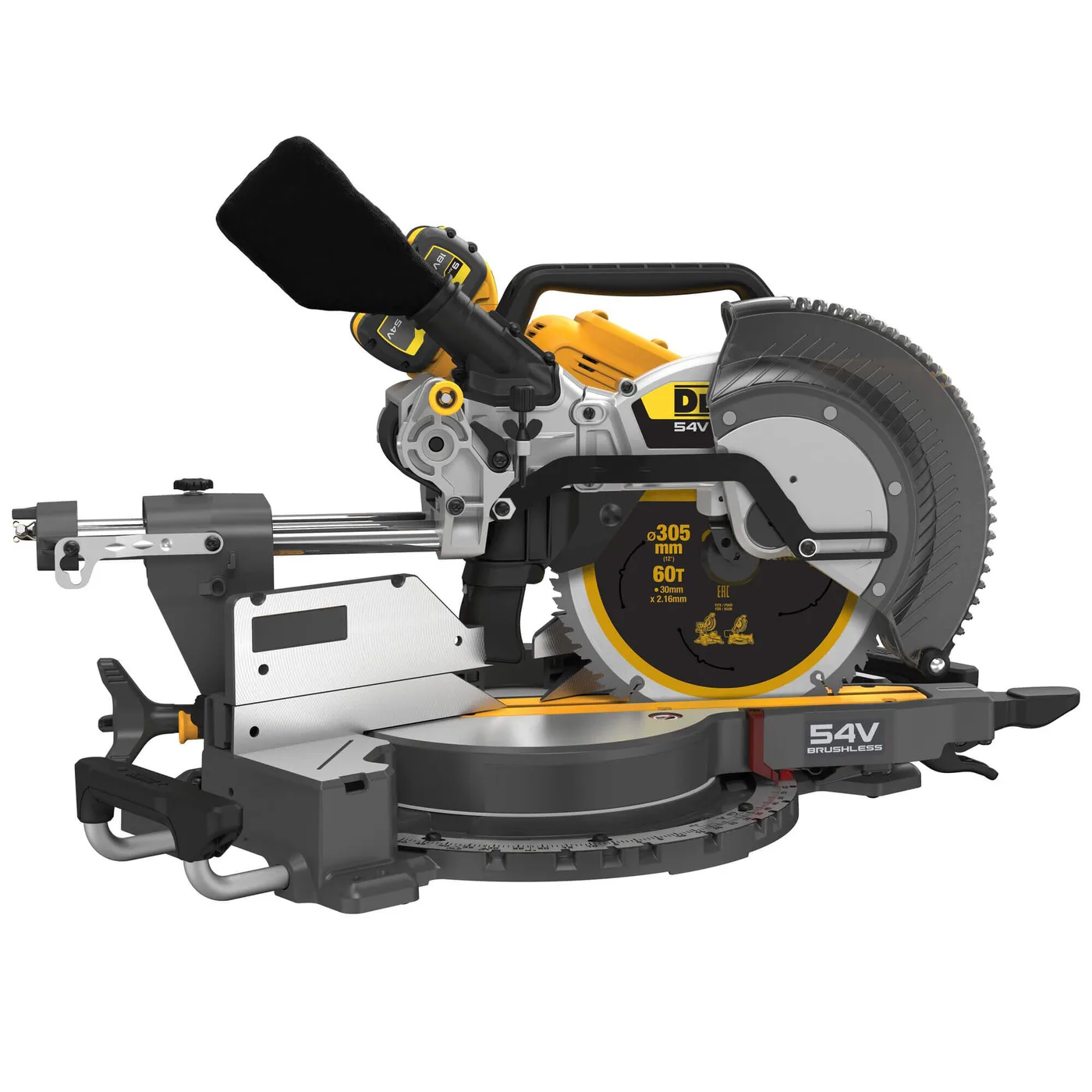 Пилка торцювальна акумуляторна безщіткова DeWALT DCS781X2 — фото 3