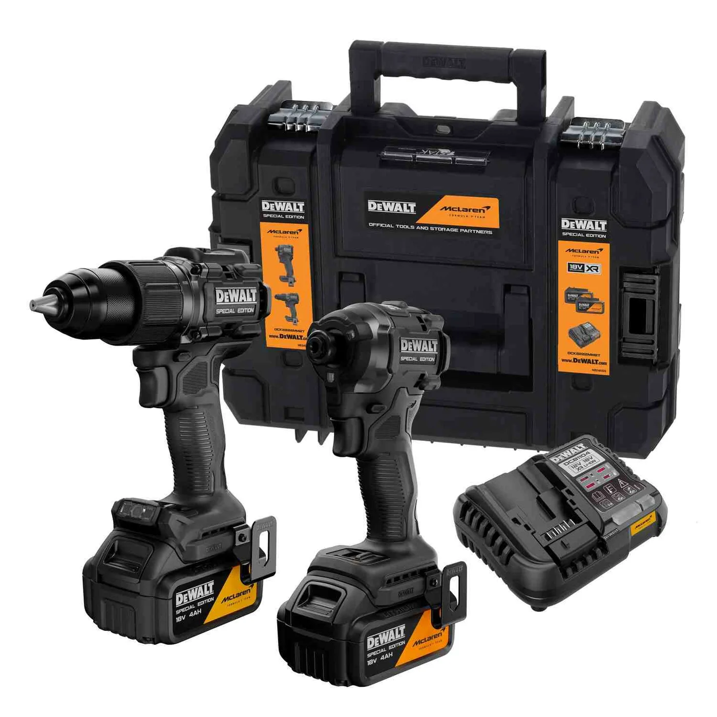 Набір з двох інструментів акумуляторних безщіткових McLaren F1 TEAM SPECIAL EDITION DeWALT DCK2222MM2T
