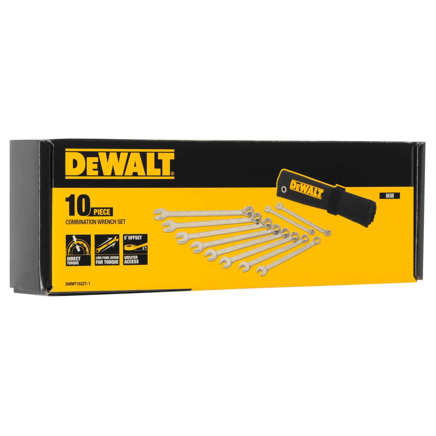 Набір ключів комбінованих, 10 штук DeWALT DWMT19227-1 — фото 3