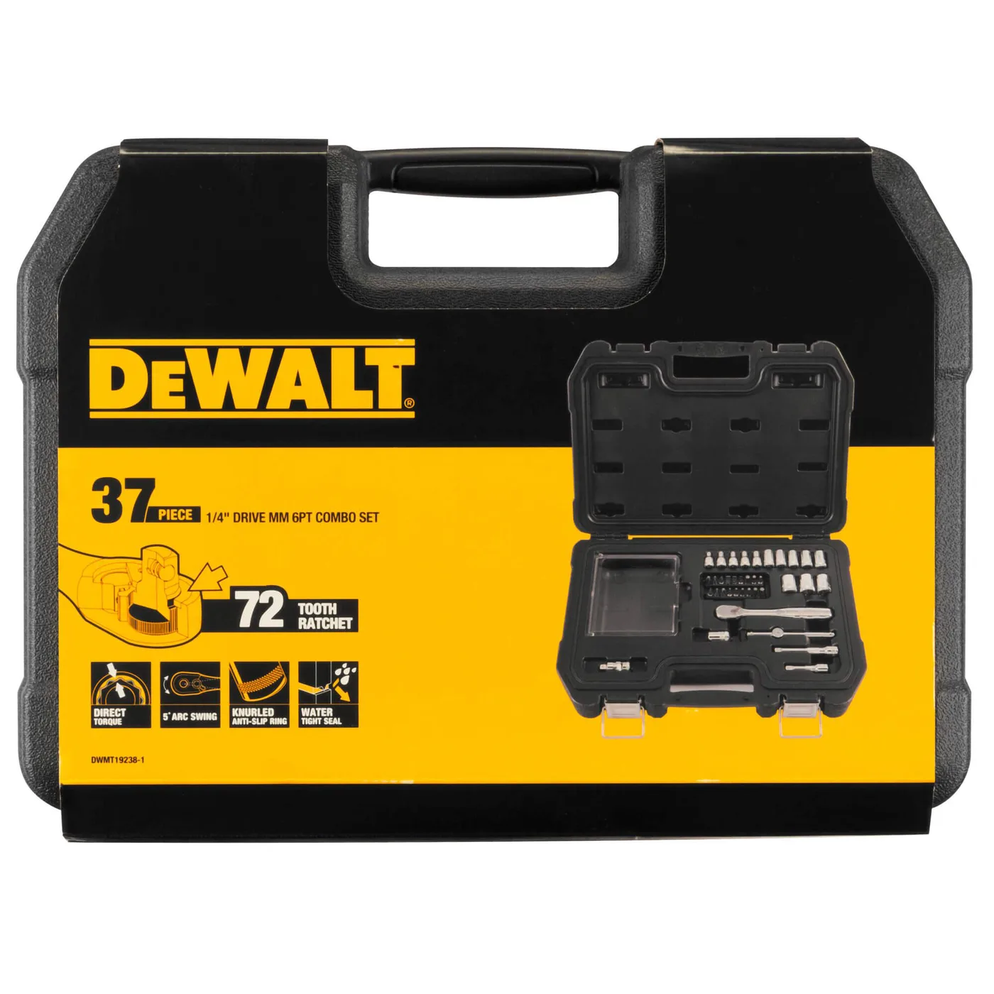 Набір головок та біт 1/4, 37 предметів DeWALT DWMT19238-1 — фото 4