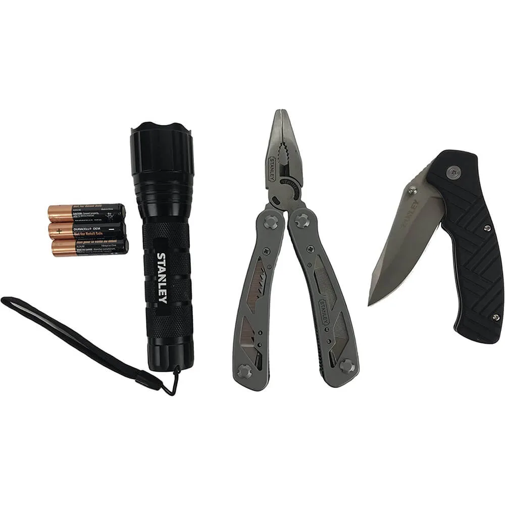Універсальний інструмент MULTI-TOOL 12 в одному + ніж карманний + ліхтарик STANLEY STHT81502-0 — Уцінка