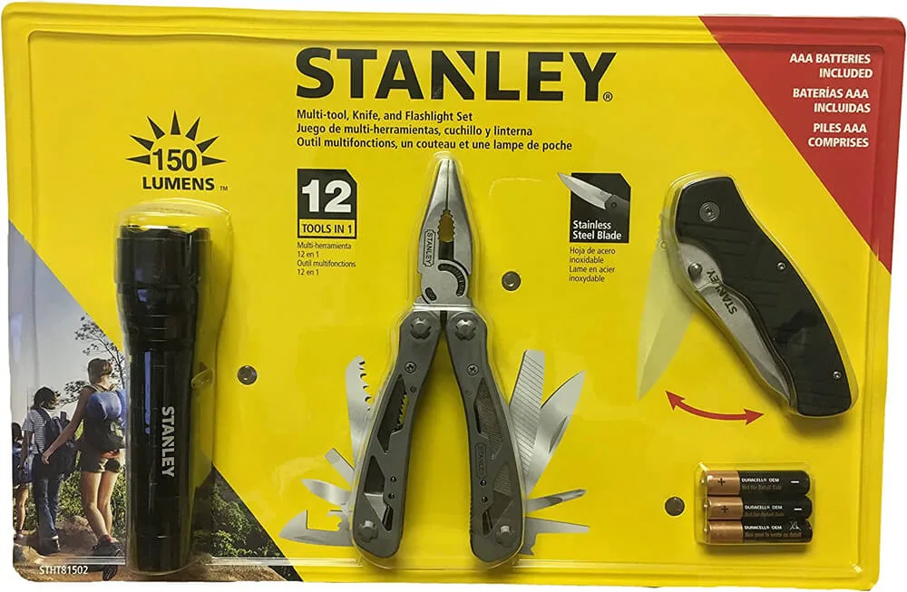 Універсальний інструмент MULTI-TOOL 12 в одному + ніж карманний + ліхтарик STANLEY STHT81502-0 — Уцінка — фото 2
