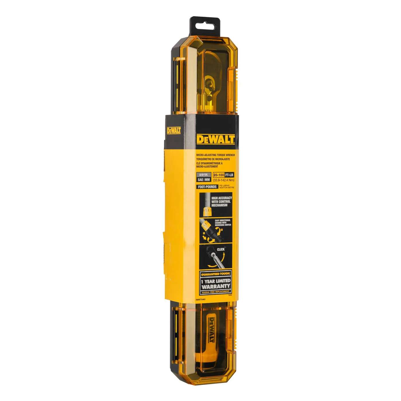Ключ динамометричний 3/8, діапазон моменту, що крутить, 27-135 Нм DeWALT DWMT75463-0 — фото 4