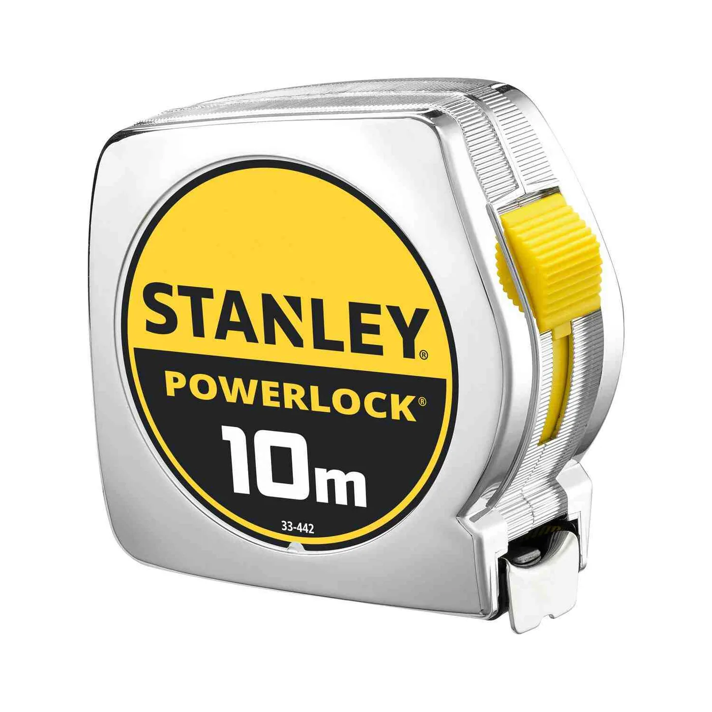 Рулетка вимірювальна Powerlock® довжиною 10 м, шириною 25 мм в хромованому пластмасовому корпусі STANLEY 0-33-442 — фото 2