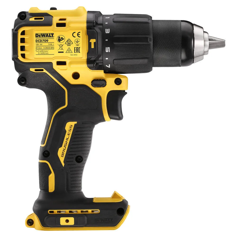 Дриль-шурупокрут акумуляторний безщітковий ударний DeWALT DCD709N — фото 4