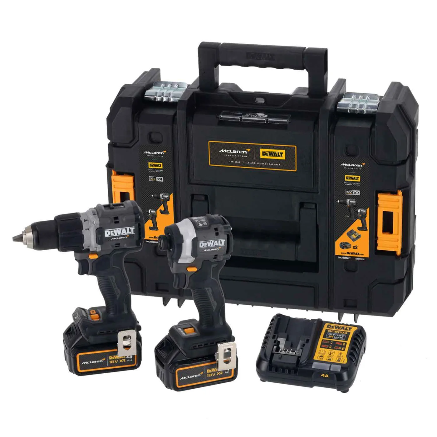 Набір з двох інструментів акумуляторних безщіткових McLaren F1 TEAM LIMITED EDITION DeWALT DCK200MM2T