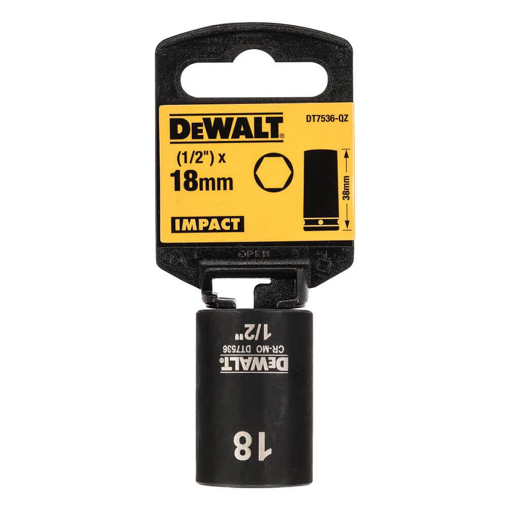 Головка торцева ударна коротка IMPACT DeWALT DT7536 — фото 2