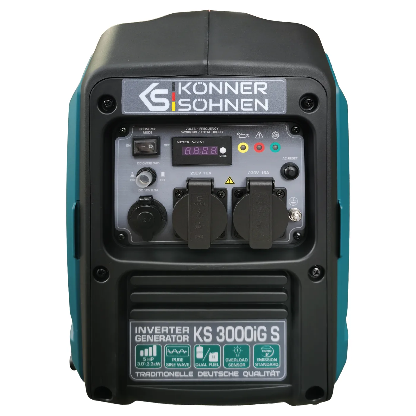 Інверторний генератор Könner & Söhnen KS 3000iG S, 3,0 кВт, газ/бензин, ручний стартер — фото 3