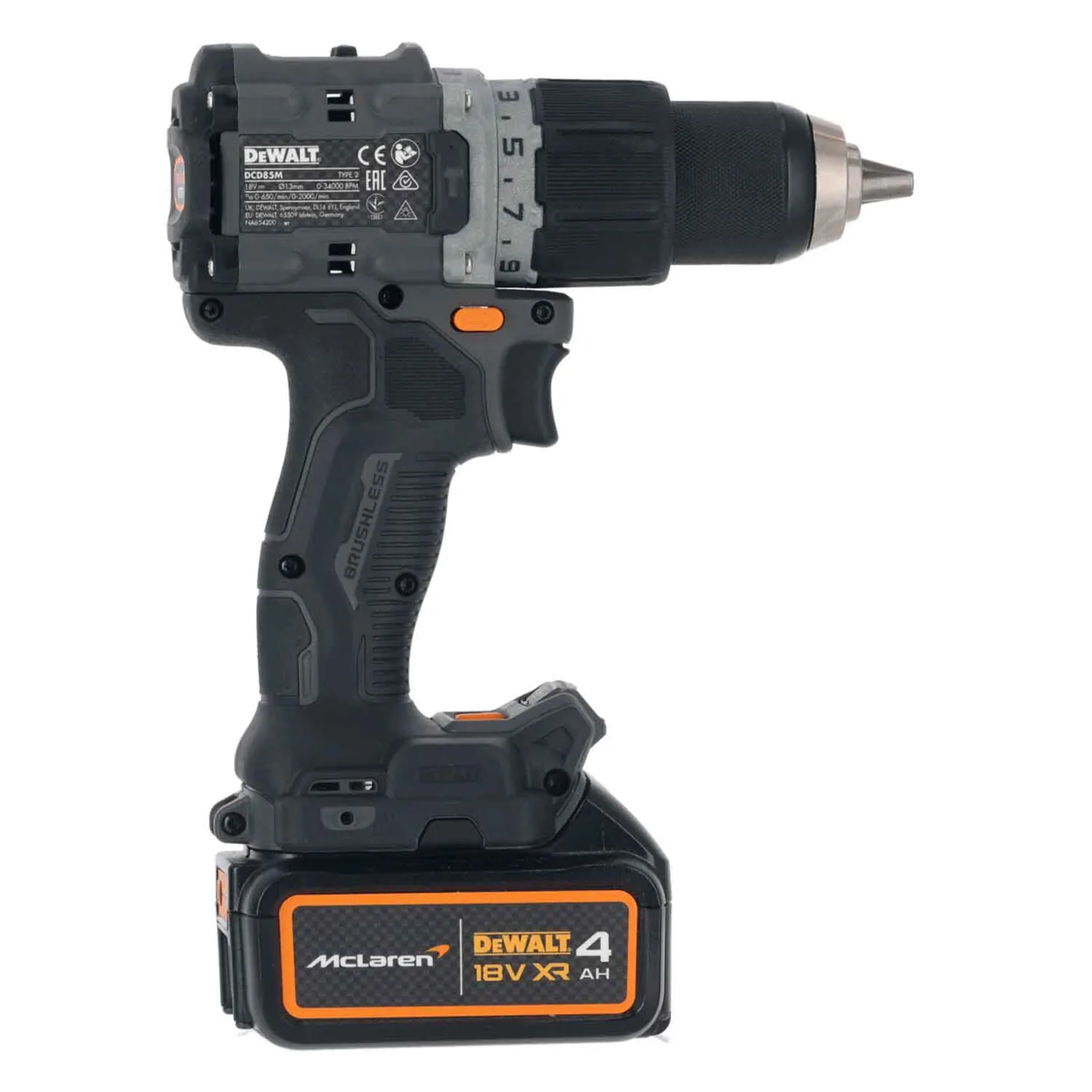 Дриль-шурупокрут ударний McLaren F1 TEAM LIMITED EDITION DeWALT DCD85MM2T — фото 6