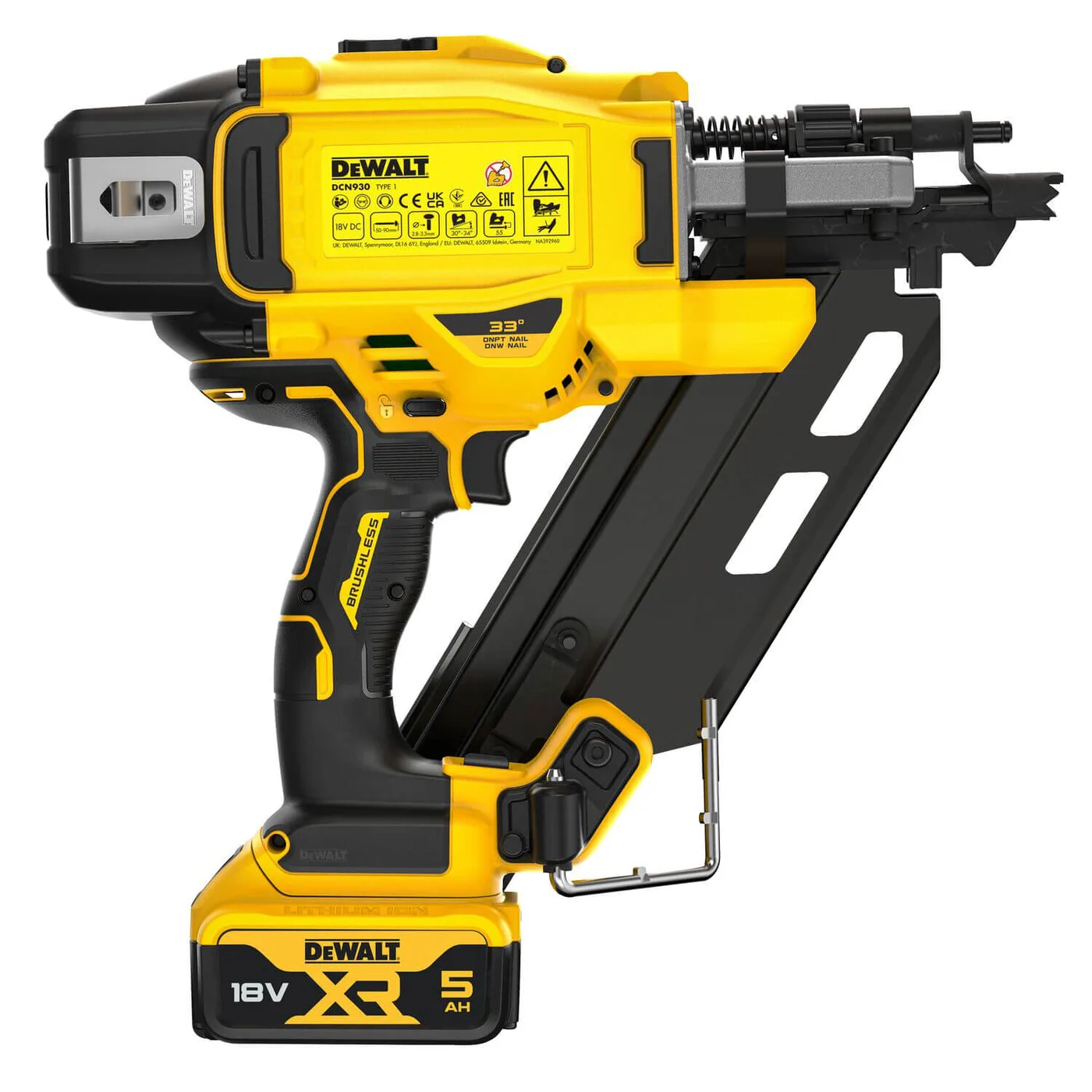 Пістолет цвяхозабивний акумуляторний безщітковий DeWALT DCN930P2 — фото 4