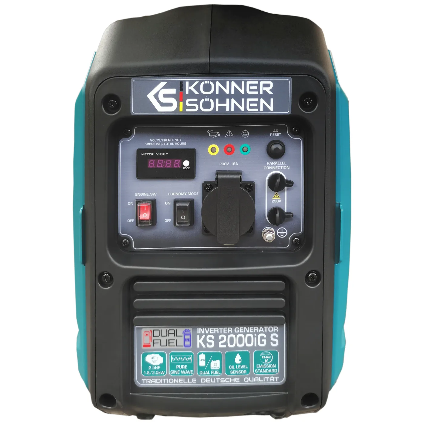 Інверторний генератор Könner & Söhnen KS 2000iG S, 1,8 кВт, газ/бензин, ручний стартер — фото 2