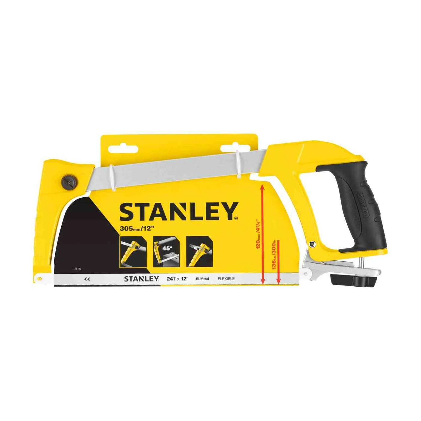 Ножівка по металу Heavy Duty з довжиною полотна 305 мм STANLEY 1-20-110 — фото 4