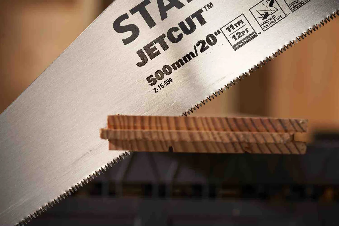 Ножівка Jet-Cut Fine довжиною 500 мм для поперечного та поздовжнього різу по деревині STANLEY 2-15-599 — фото 3