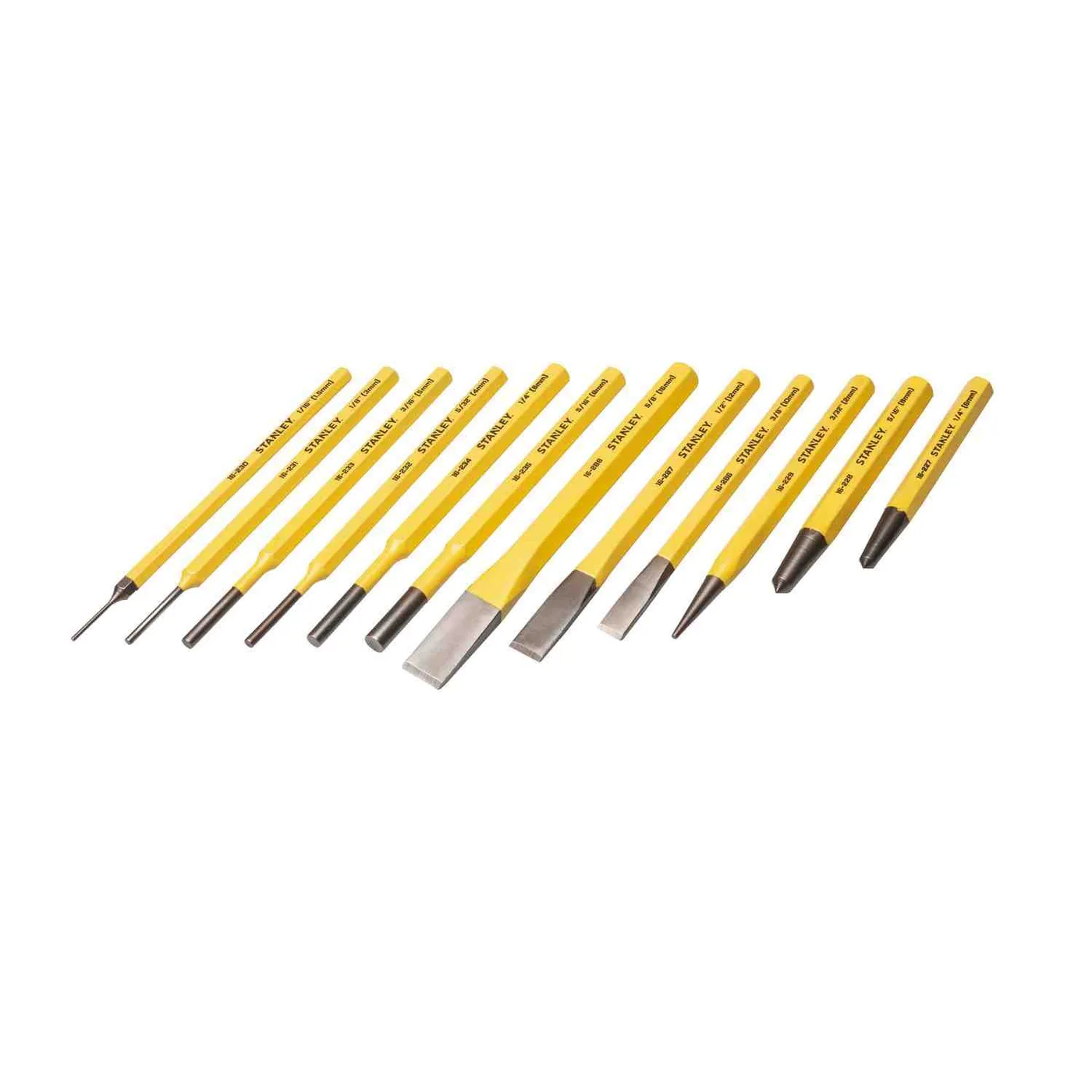 Набір з дванадцяти бородків і зубил слюсарних STANLEY 4-18-299