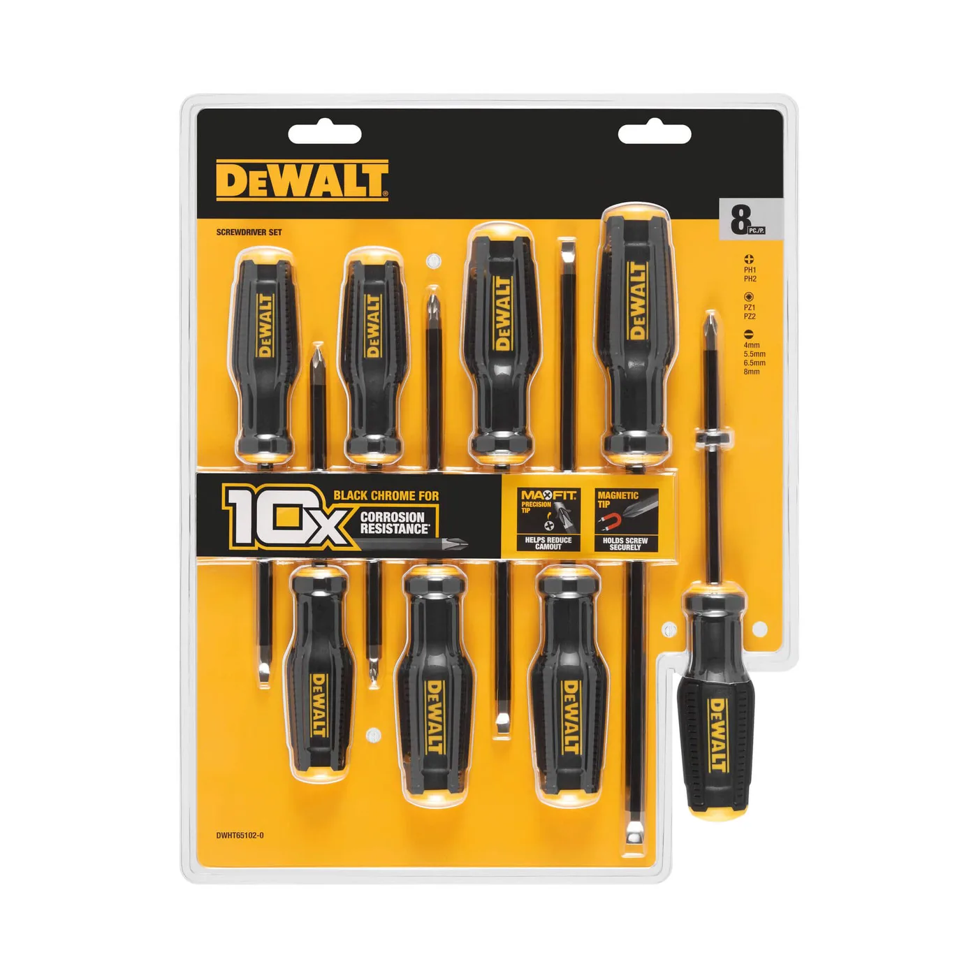 Набір викруток TOUGHSERIES™ MAX FIT®, 8 штук DeWALT DWHT65102-0 — фото 3