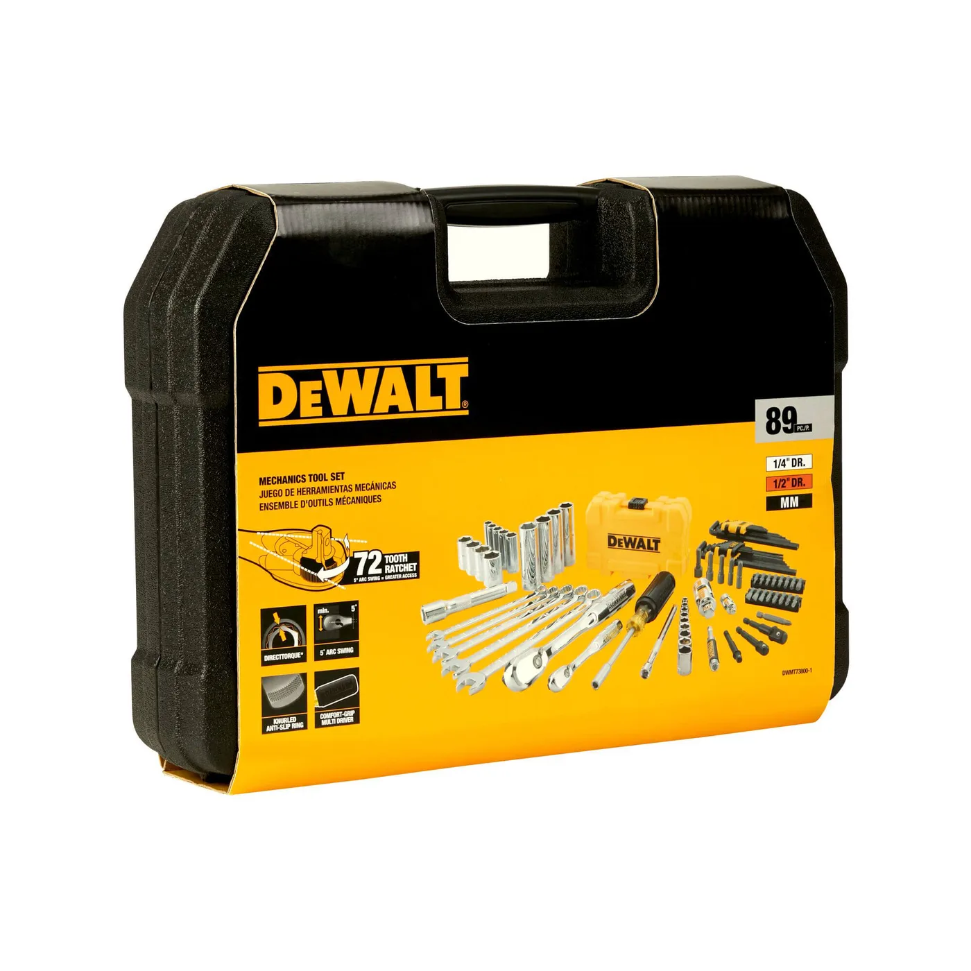 Набір головок та біт 1/4, 1/2 89 предметів DeWALT DWMT73800-1 — фото 4