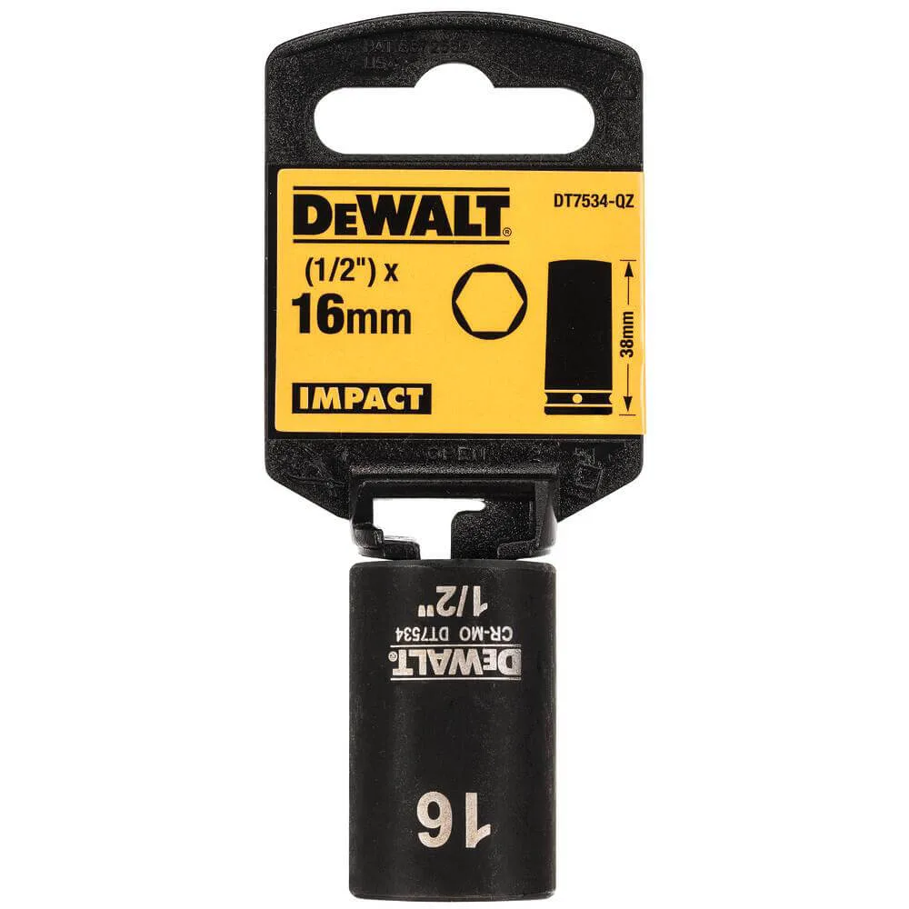 Головка торцева ударна коротка IMPACT DeWALT DT7534 — фото 2