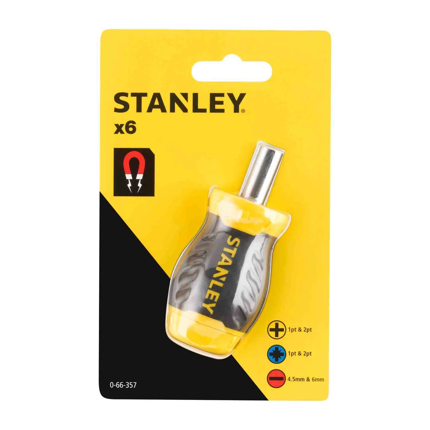 Викрутка - набір Multibit Stubby з шістьма змінними бітами STANLEY 0-66-357 — фото 4