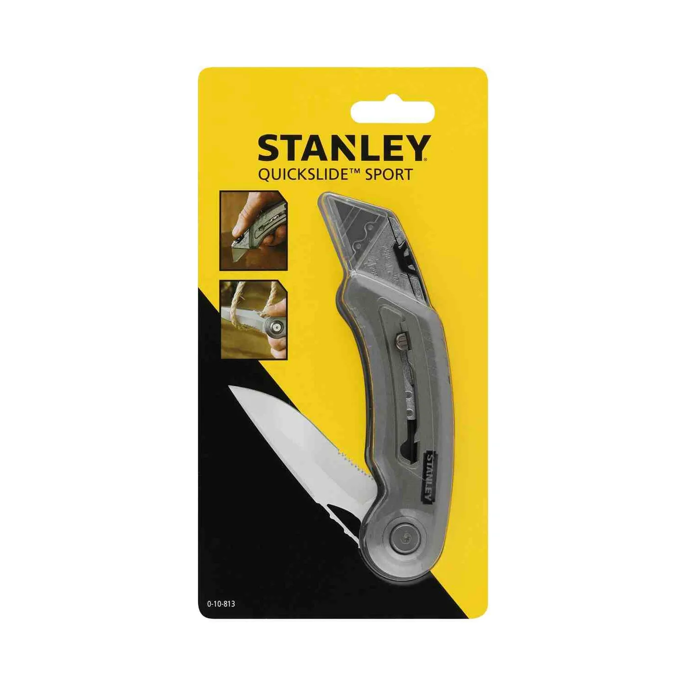 Ніж складаний QUICKSLIDE SPORT UTILITY KNIFE з двома лезами STANLEY 0-10-813 — фото 4