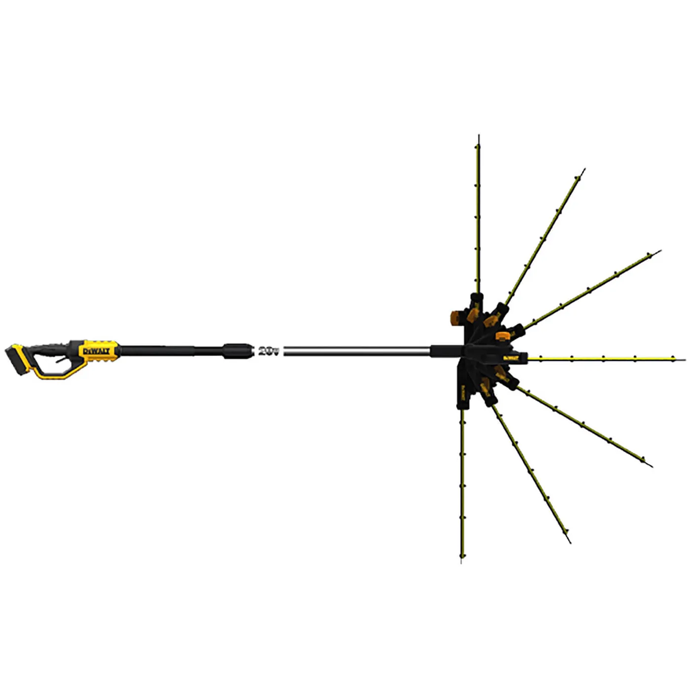 Кущоріз акумуляторний щітковий зі штангою DeWALT DCMPH566N — фото 3
