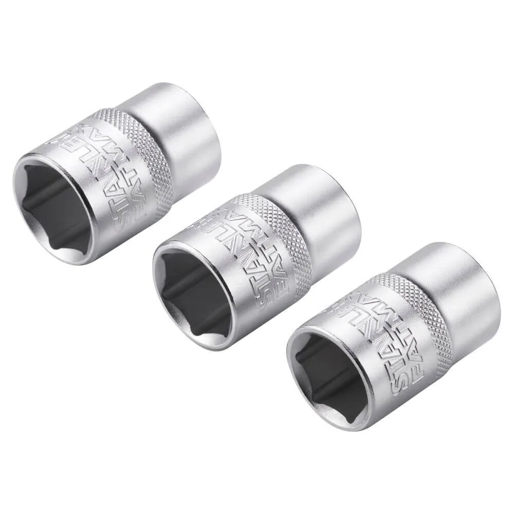 Набір торцевих головок 1/2 Maxi Drive, із шестигранним профілем, 3 шт: 17, 18, 19 мм. STANLEY FMMT17094-0 — фото 4