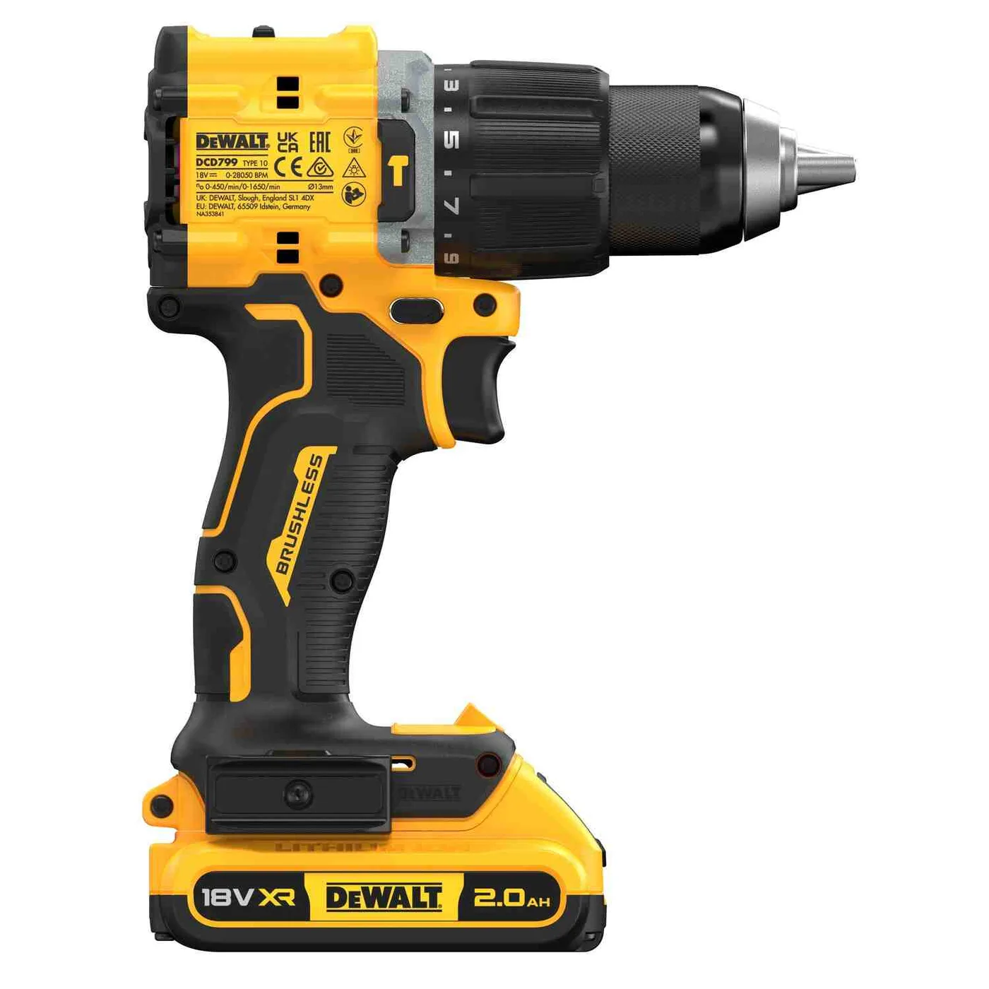 Дриль-шуруповерт акумуляторний безщітковий ударний DeWALT DCD799D2T — фото 5
