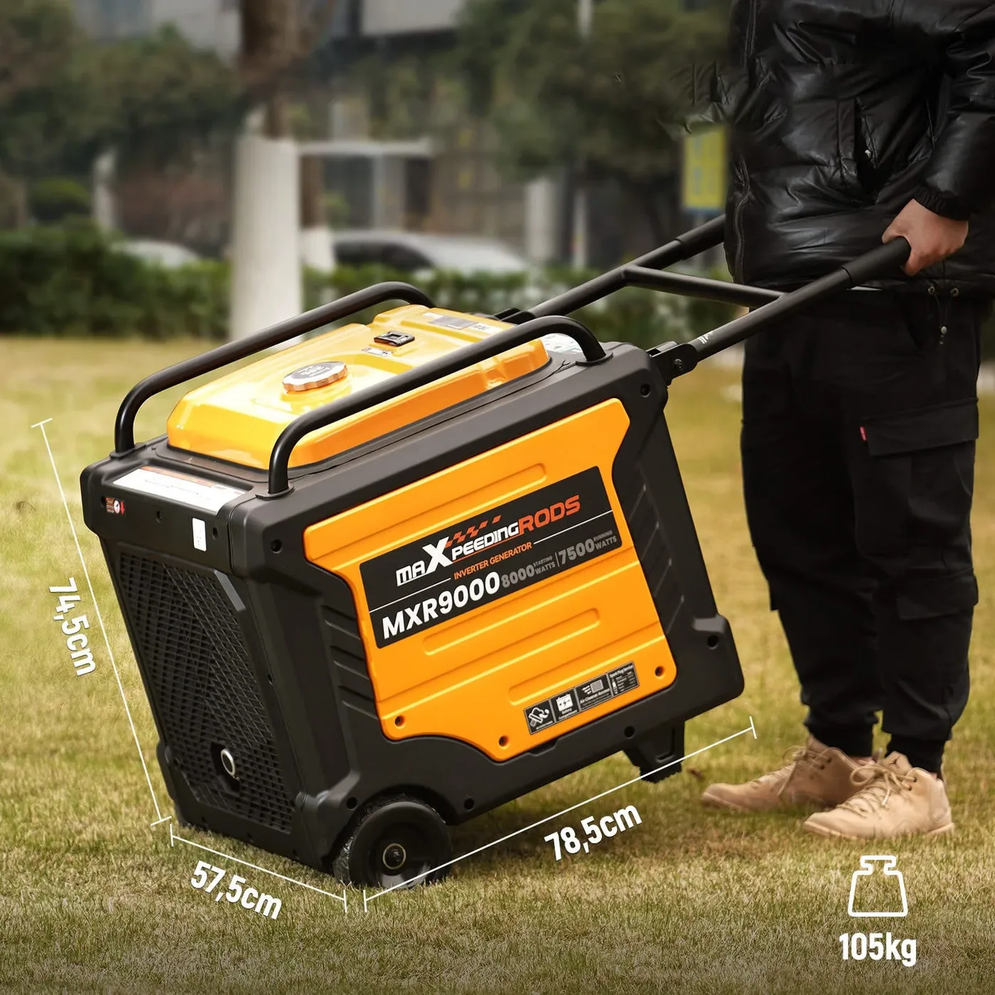 Генератор інверторний MaXpeedingRods MXR9000, 7.5 кВт, бензин, ручний стартер — фото 5