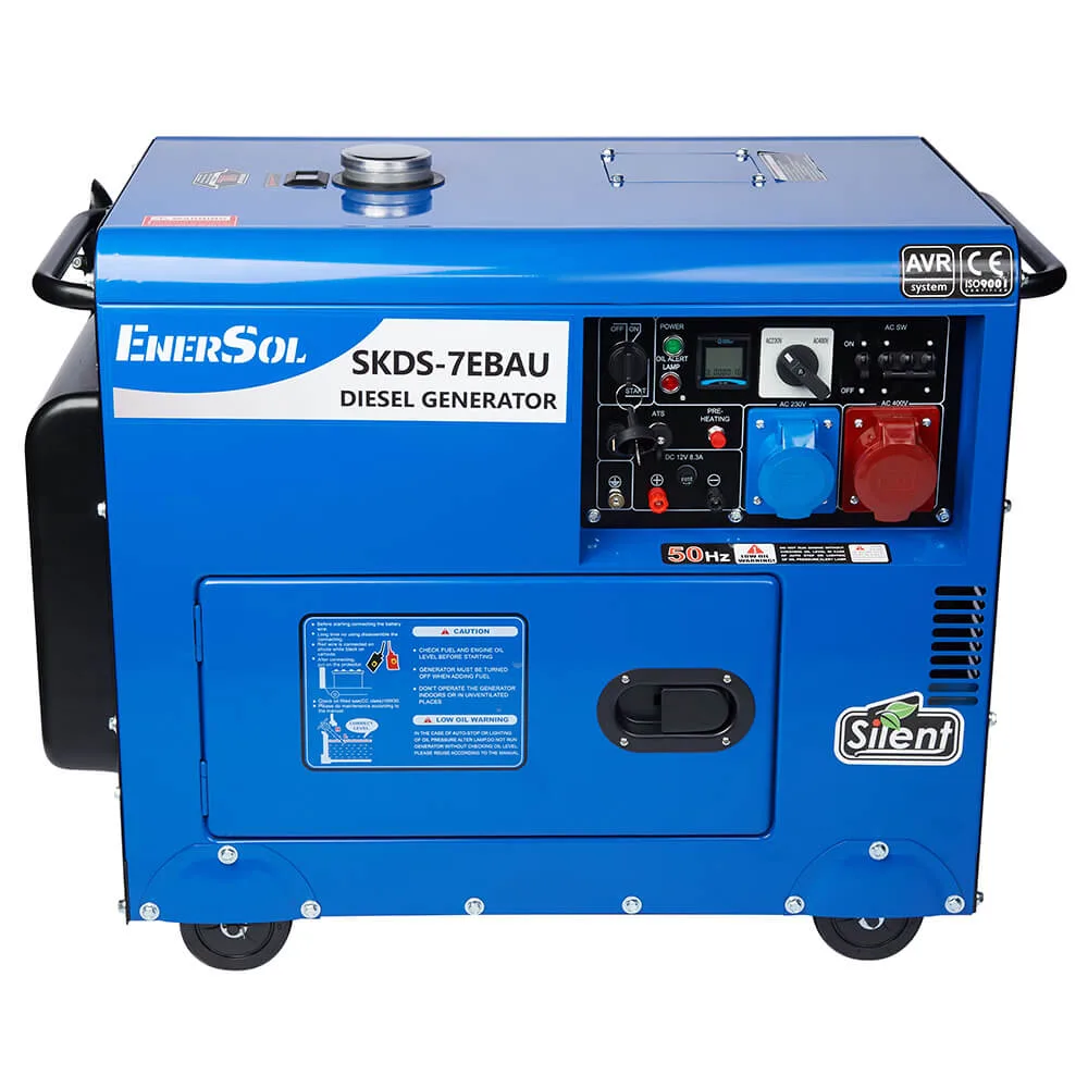 Генератор дизельний EnerSol SKDS-7EBAU, 6 кВт, електростартер