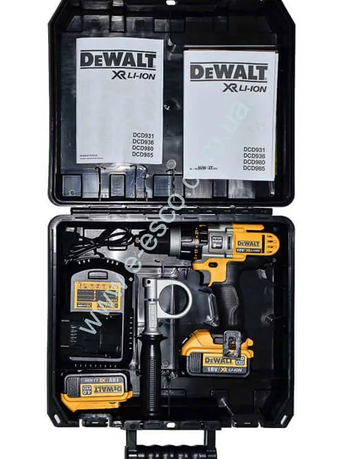 Дриль-шурупокрут акумуляторний безщітковий ударний DeWALT DCD985M2 — Уцінка — фото 2