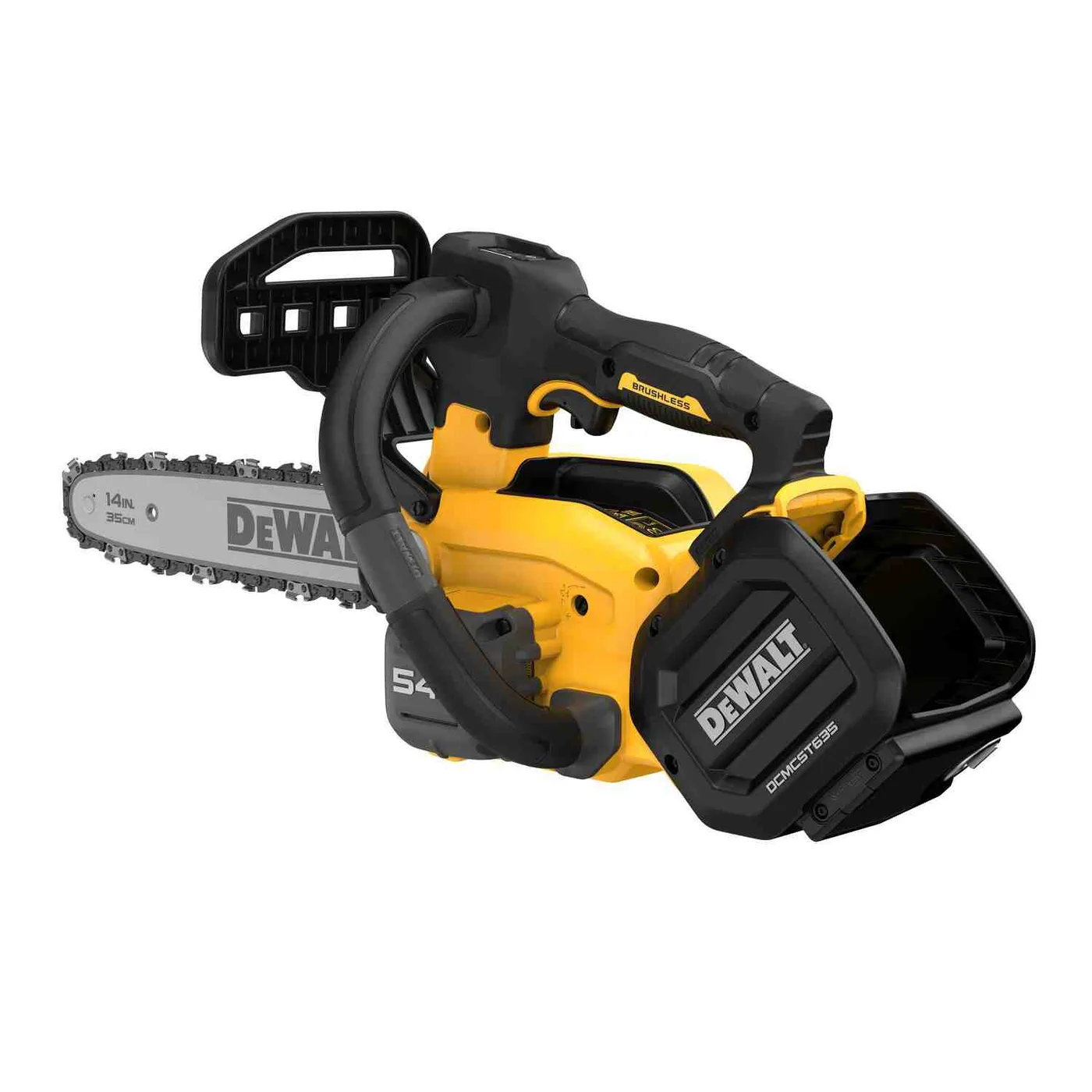 Пилка ланцюгова акумуляторна безщіткова з верхньою рукояткою DeWALT DCMCST635N — фото 4
