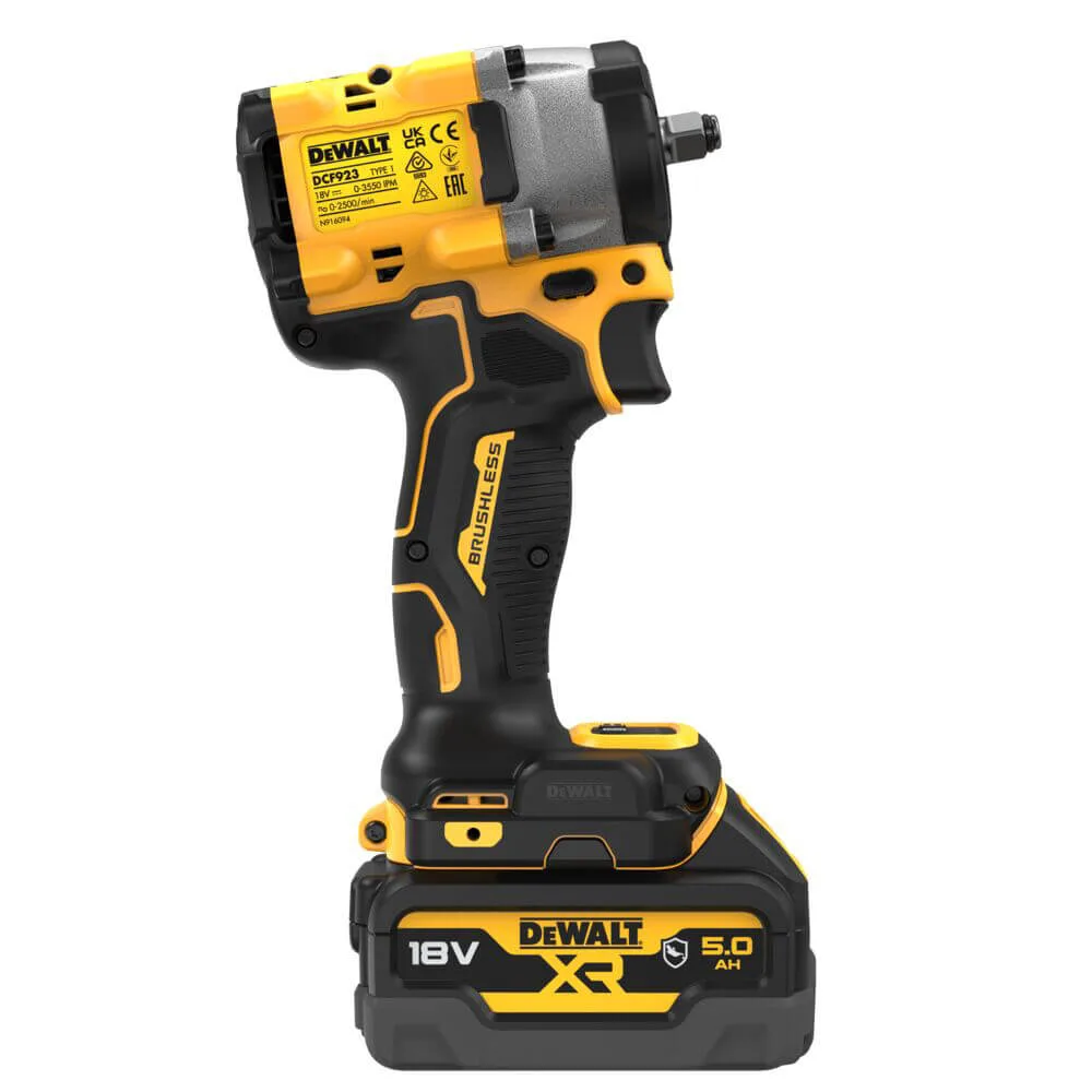 Гайкокрут ударний акумуляторний безщітковий DeWALT DCF923P2G — фото 5
