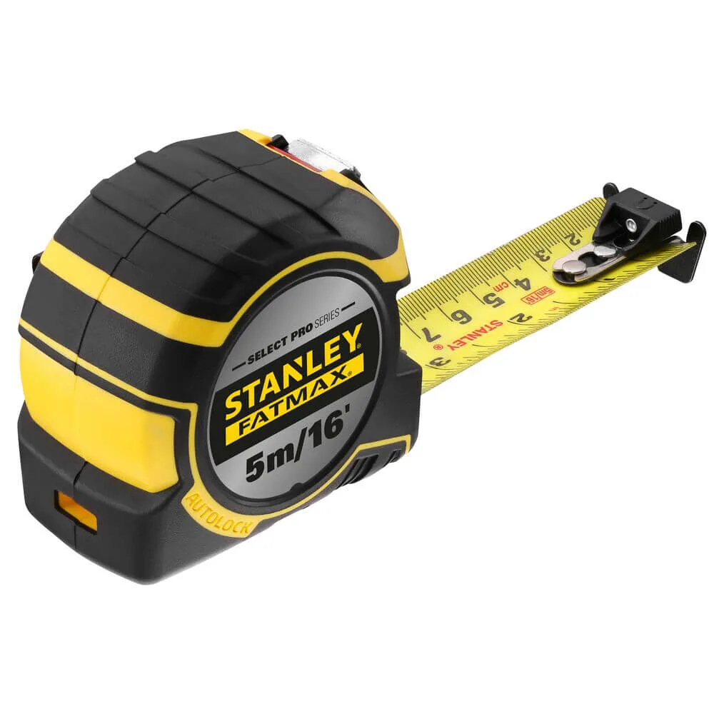 Рулетка вимірювальна FatMax®Autolock довжиною 5 м/16, шириною 25 мм, в обгумованому корпусі, з подвійною шкалою STANLEY FMHT43242-0 — фото 2