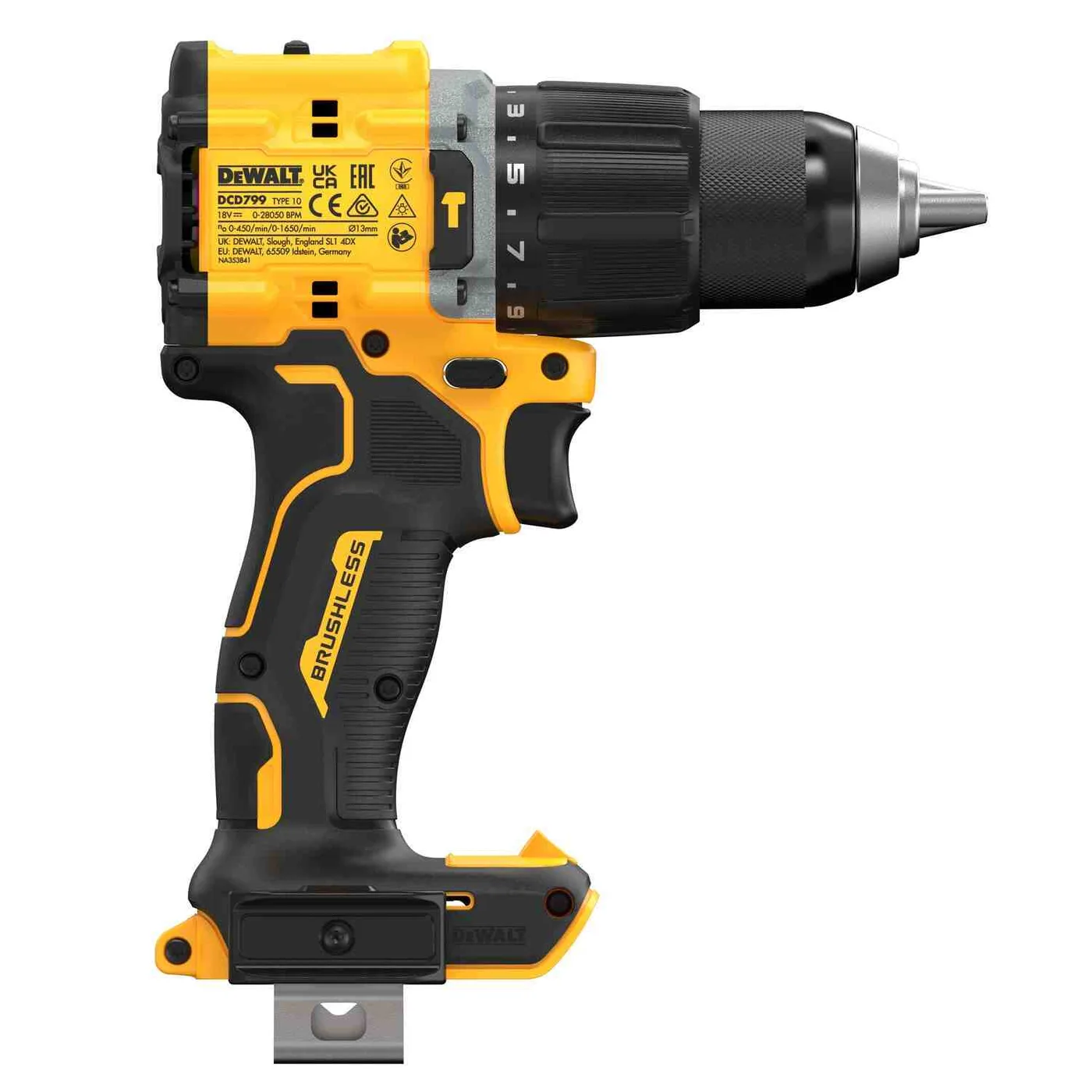 Дриль-шуруповерт акумуляторний безщітковий ударний DeWALT DCD799NT — фото 5