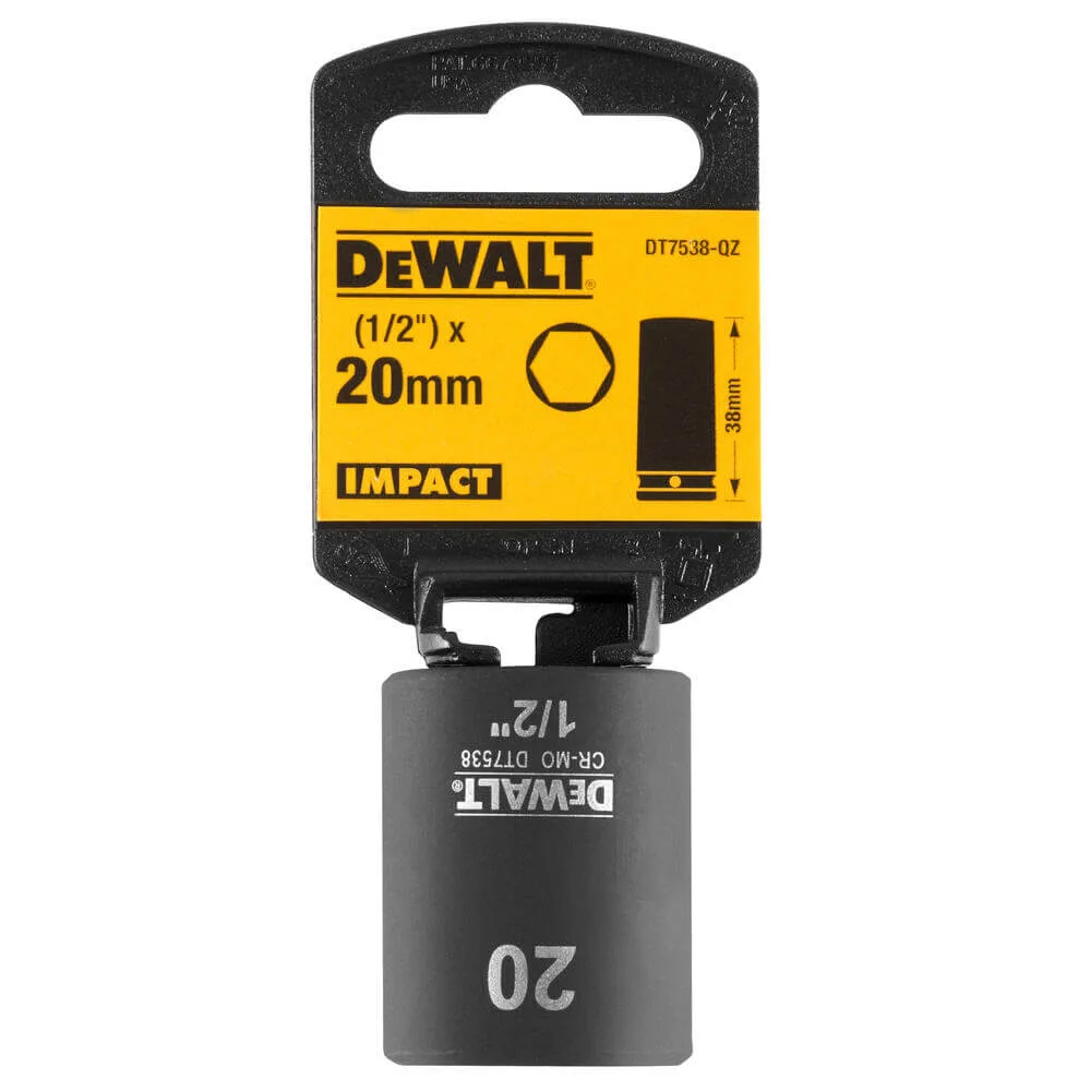 Головка торцева ударна коротка IMPACT DeWALT DT7538 — фото 2