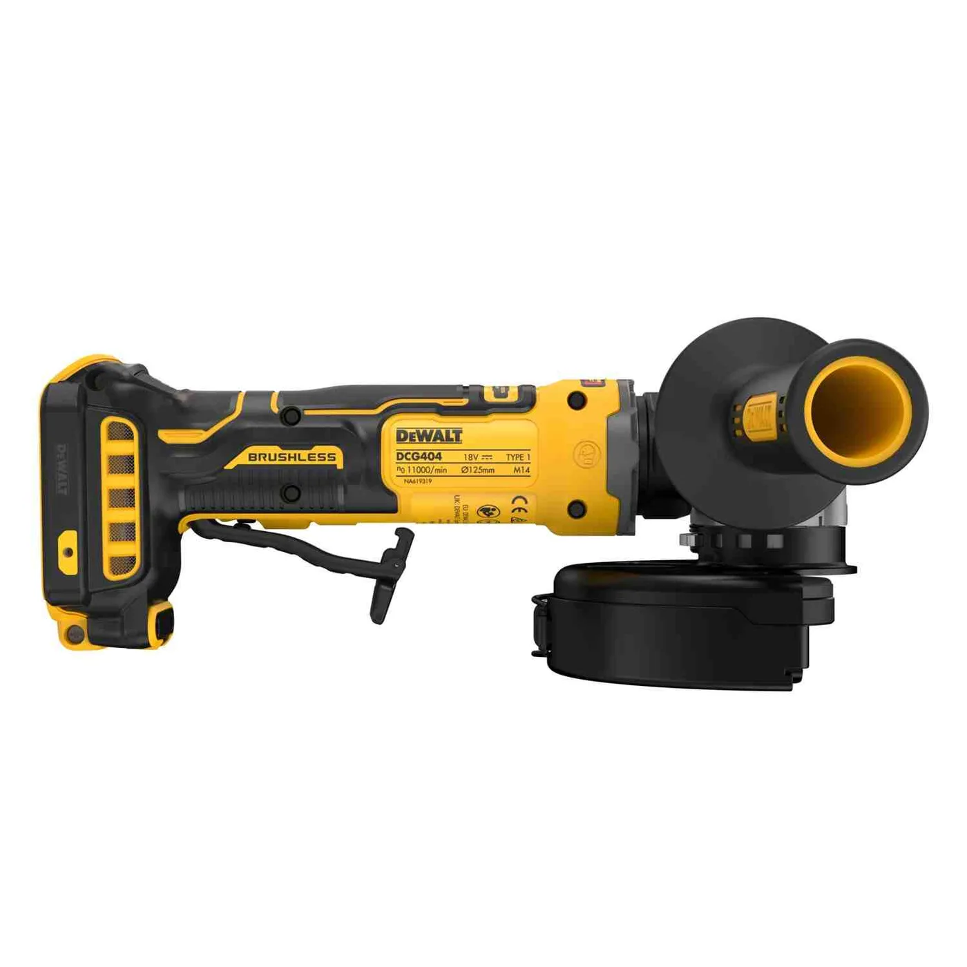 Шліфмашина кутова - болгарка акумуляторна безщіткова DeWALT DCG404NT — фото 4