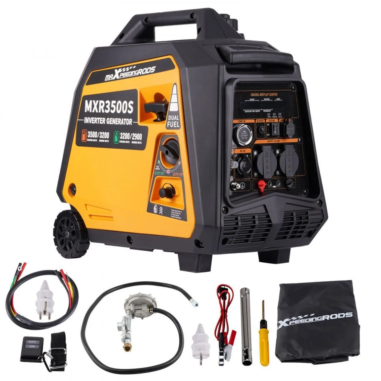 Генератор інверторний MaXpeedingRods MXR3500s, 3.2 кВт, бензин, газ (пропан-бутан), ручний стартер — фото 2