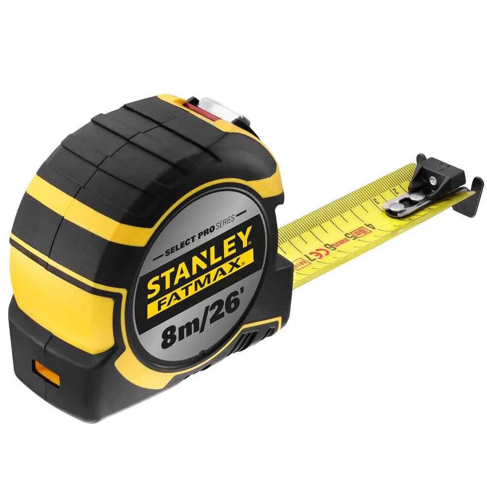 Рулетка вимірювальна FatMax®Autolock довжиною 8 м/26, шириною 25 мм, в обгумованому корпусі, з подвійною шкалою STANLEY FMHT43243-0 — фото 2